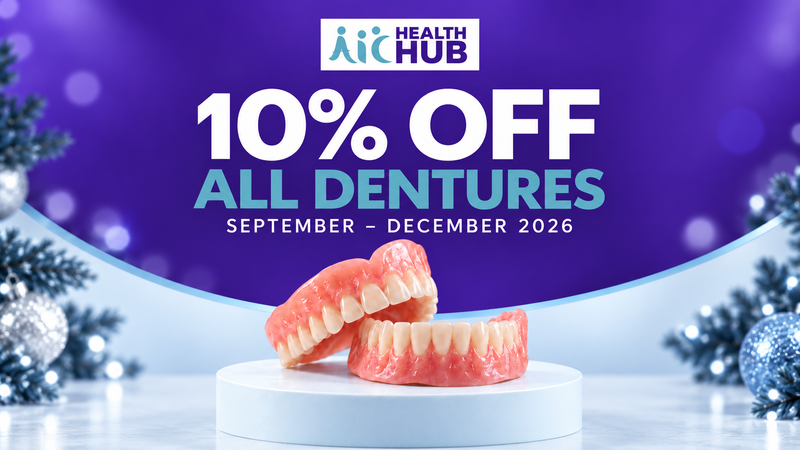 10% OFF All Dentures at AIC Health Hub