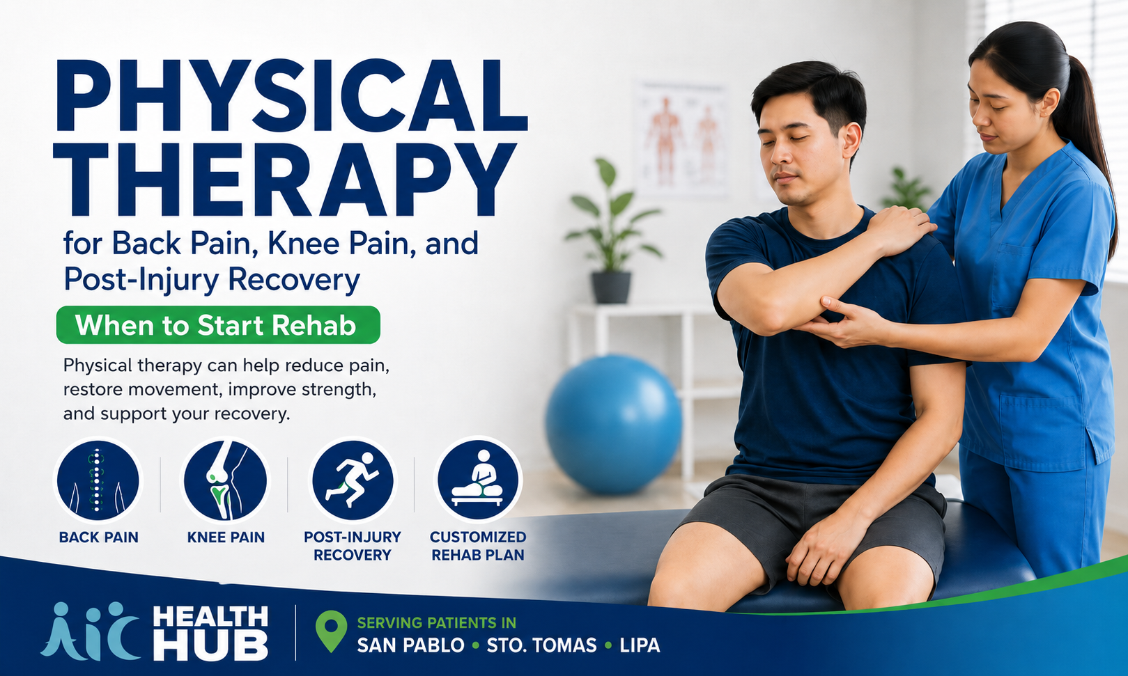 Physical Therapy for Back Pain, Knee Pain, and Post-Injury Recovery: When to Start Rehab